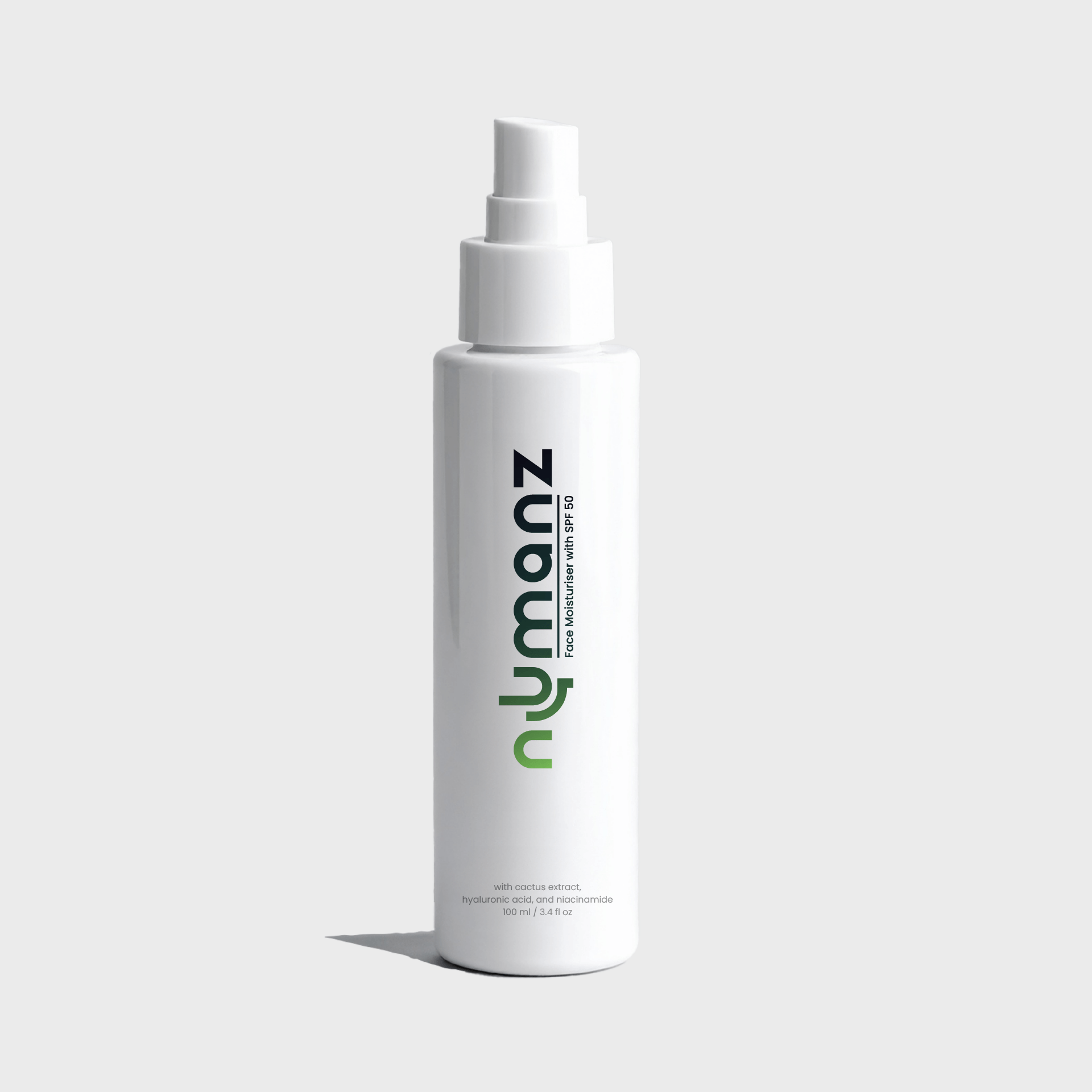 Numanz Moisturiser with SPF 50 spray for men, non-sticky sun protection and hydration